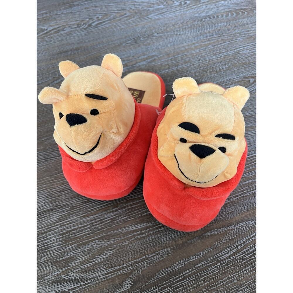Disney Winnie the‎ Pooh Plush Slippers Size 7/8 New Vintage